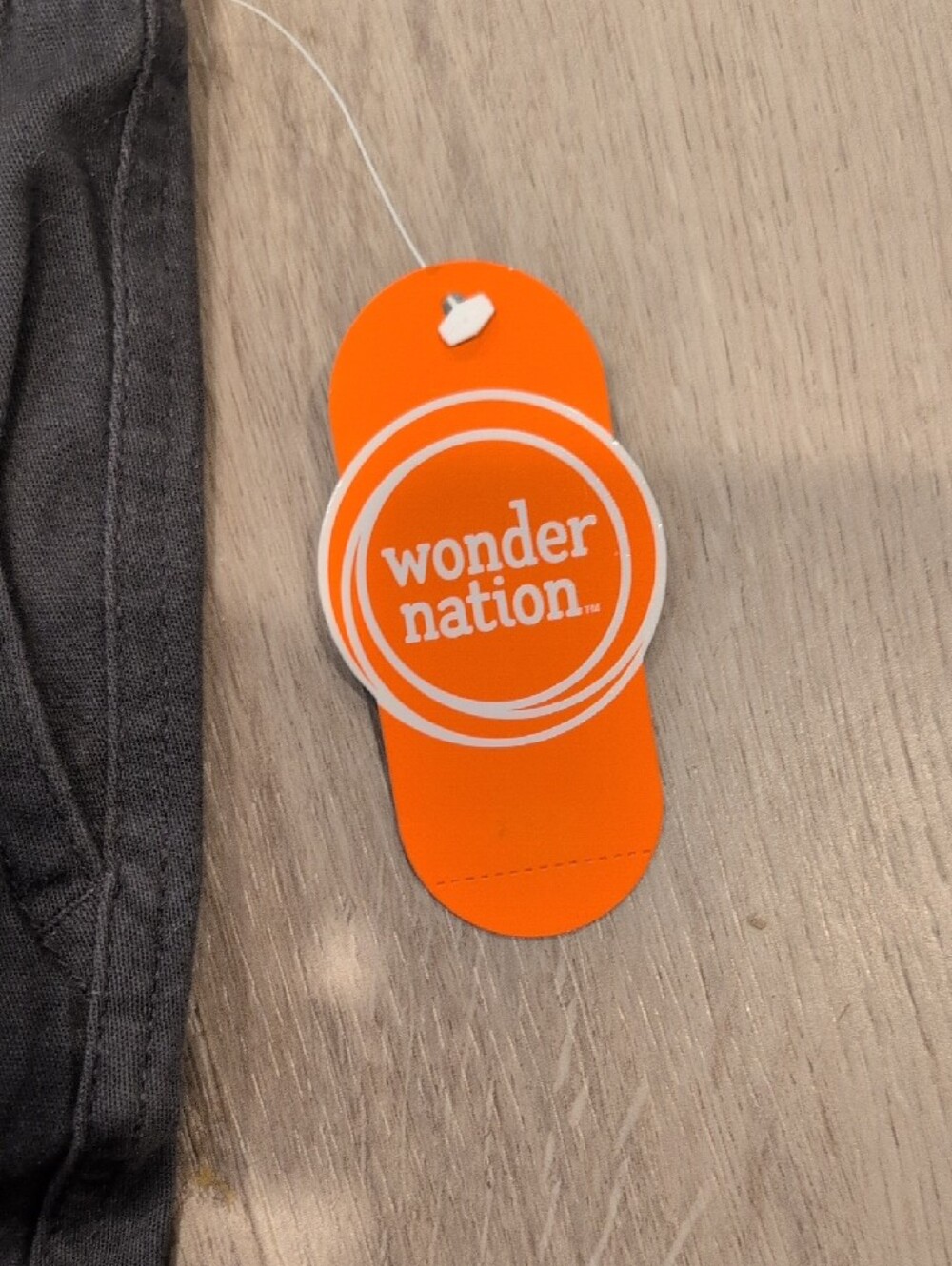 wonder nation Black Cargo Shorts with Grey Waistband Kids - Picture 3 of 7